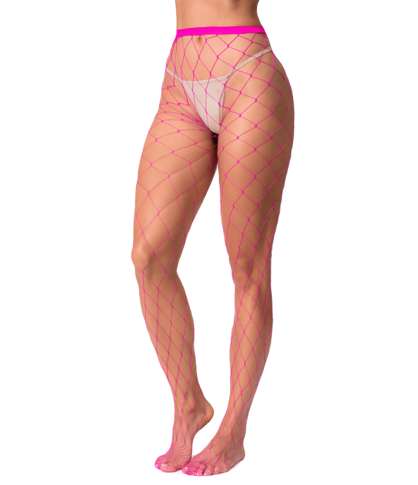 Collant large maille rose - MAL1106NPK